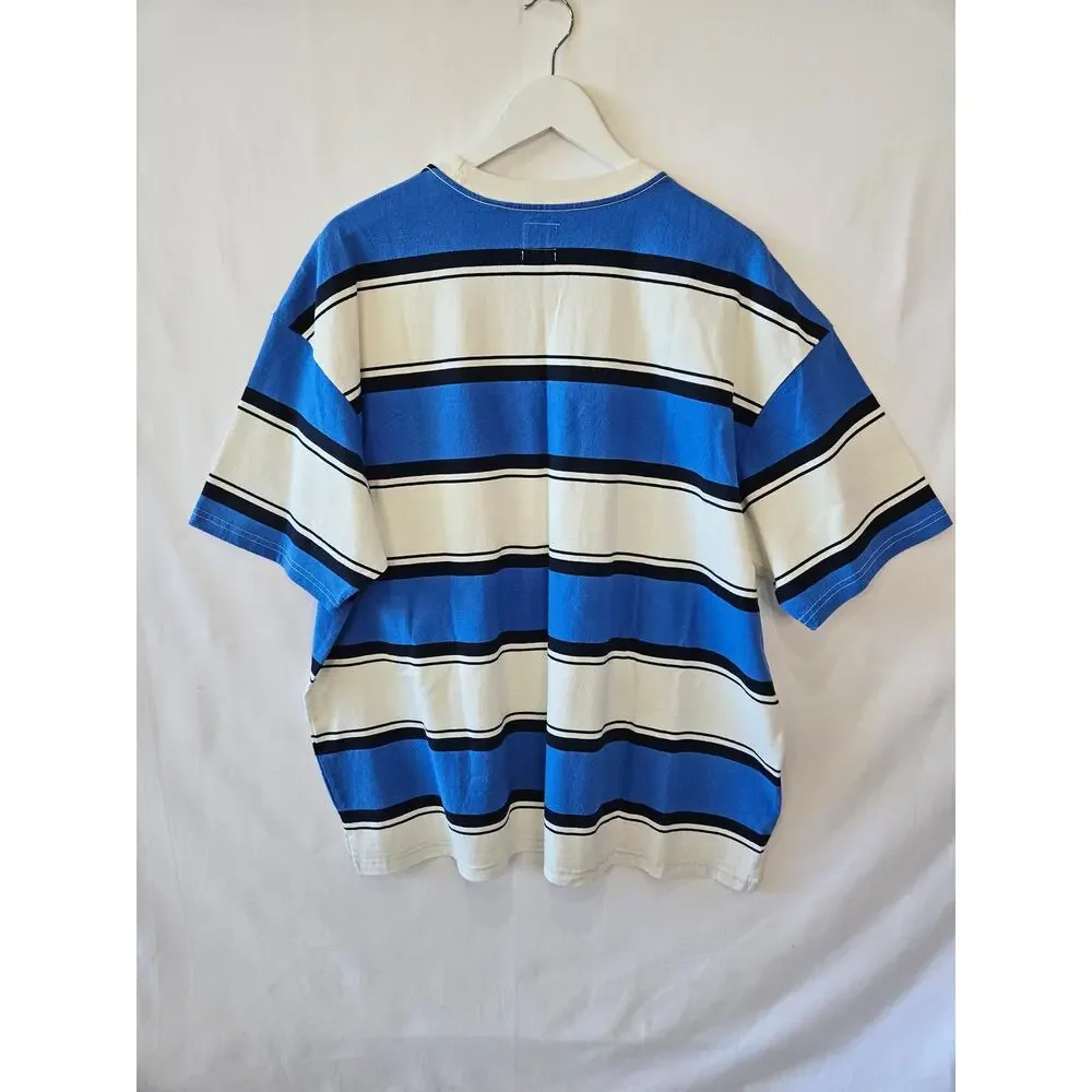 Levi's Oversized Baggy Shirt Striped Blue White Medium